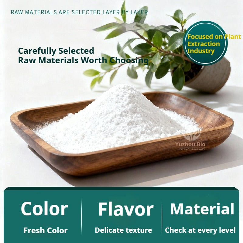 Chenodeoxycholic Acid raw material powder in wooden dish - JAN Bio